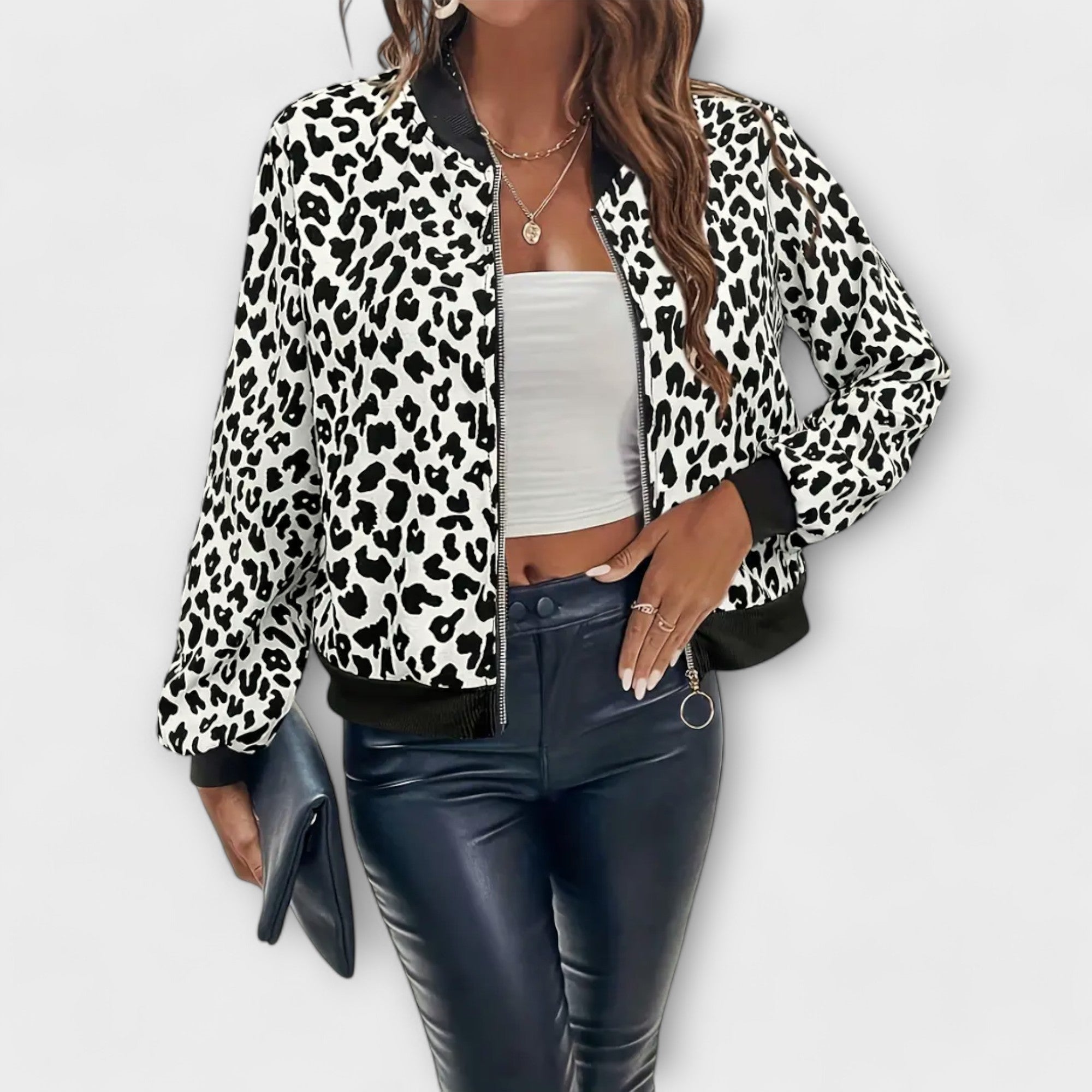Cvita - Elegantni kaput s uzorkom leoparda
